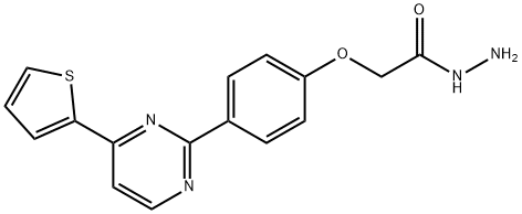 2-(4-[4-(2-THIENYL)-2-PYRIMIDINYL]PHENOXY)ACETOHYDRAZIDE Struktur