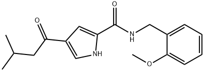 N-(2-METHOXYBENZYL)-4-(3-METHYLBUTANOYL)-1H-PYRROLE-2-CARBOXAMIDE Struktur