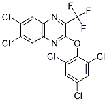 6,7-DICHLORO-2-(2,4,6-TRICHLOROPHENOXY)-3-(TRIFLUOROMETHYL)QUINOXALINE Structure