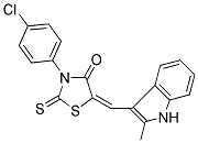 (5E)-3-(4-CHLOROPHENYL)-5-[(2-METHYL-1H-INDOL-3-YL)METHYLENE]-2-THIOXO-1,3-THIAZOLIDIN-4-ONE Struktur