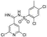 2,4-DICHLORO-N-[(2,6-DICHLOROPYRIDIN-4-YL)(IMINO)METHYL]-5-METHYLBENZENESULFONAMIDE Struktur