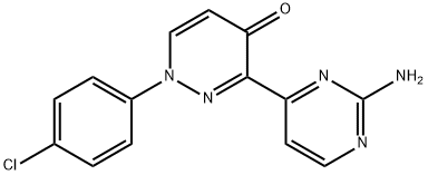 3-(2-AMINO-4-PYRIMIDINYL)-1-(4-CHLOROPHENYL)-4(1H)-PYRIDAZINONE Struktur