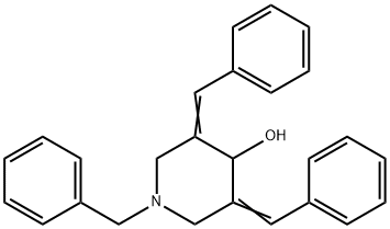 1-BENZYL-3,5-BIS[(E)-PHENYLMETHYLIDENE]-4-PIPERIDINOL Struktur