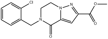 METHYL 5-(2-CHLOROBENZYL)-4-OXO-4,5,6,7-TETRAHYDROPYRAZOLO[1,5-A]PYRAZINE-2-CARBOXYLATE Struktur