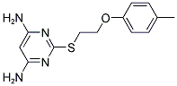 2-([2-(4-METHYLPHENOXY)ETHYL]THIO)PYRIMIDINE-4,6-DIAMINE Struktur