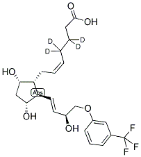 (+)-16-M-TRIFLUOROMETHYLPHENOXY TETRANOR PROSTAGLANDIN F2ALPHA-D4 Struktur