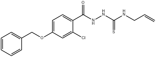 N-ALLYL-2-[4-(BENZYLOXY)-2-CHLOROBENZOYL]-1-HYDRAZINECARBOTHIOAMIDE Struktur