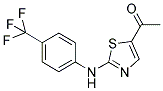 1-(2-[4-(TRIFLUOROMETHYL)ANILINO]-1,3-THIAZOL-5-YL)-1-ETHANONE Struktur