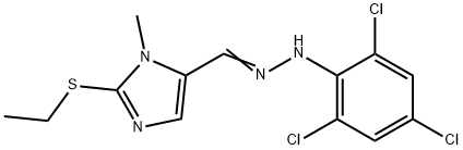 2-(ETHYLSULFANYL)-1-METHYL-1H-IMIDAZOLE-5-CARBALDEHYDE N-(2,4,6-TRICHLOROPHENYL)HYDRAZONE Struktur