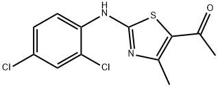 1-(3-((2,4-DICHLOROPHENYL)AMINO)-5-METHYL-2,4-THIAZOLYL)ETHAN-1-ONE Struktur