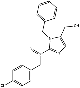 (1-BENZYL-2-[(4-CHLOROBENZYL)SULFINYL]-1H-IMIDAZOL-5-YL)METHANOL Struktur