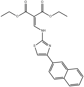 DIETHYL 2-(([4-(2-NAPHTHYL)-1,3-THIAZOL-2-YL]AMINO)METHYLENE)MALONATE Struktur