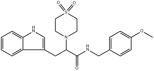 2-(1,1-DIOXO-1LAMBDA6,4-THIAZINAN-4-YL)-3-(1H-INDOL-3-YL)-N-(4-METHOXYBENZYL)PROPANAMIDE Struktur