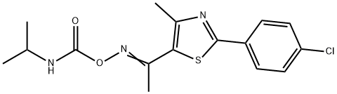 2-(4-CHLOROPHENYL)-5-(([(ISOPROPYLAMINO)CARBONYL]OXY)ETHANIMIDOYL)-4-METHYL-1,3-THIAZOLE Struktur