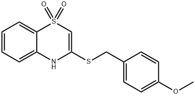 3-[(4-METHOXYBENZYL)SULFANYL]-1LAMBDA6,4-BENZOTHIAZINE-1,1(4H)-DIONE Struktur