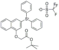 (TERT-BUTOXYCARBONYLMETHOXYNAPHTHYL)DIPHENYLSULFONIUM TRIFLATE Struktur