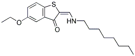 (2E)-5-ETHOXY-2-[(OCTYLAMINO)METHYLENE]-1-BENZOTHIOPHEN-3(2H)-ONE Struktur