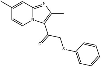 1-(2,7-DIMETHYLIMIDAZO[1,2-A]PYRIDIN-3-YL)-2-(PHENYLSULFANYL)-1-ETHANONE Struktur