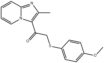 2-[(4-METHOXYPHENYL)SULFANYL]-1-(2-METHYLIMIDAZO[1,2-A]PYRIDIN-3-YL)-1-ETHANONE Struktur