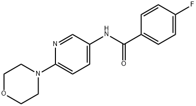 4-FLUORO-N-(6-MORPHOLINO-3-PYRIDINYL)BENZENECARBOXAMIDE Struktur