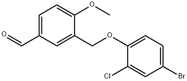 3-(4-BROMO-2-CHLOROPHENOXYMETHYL)-4-METHOXYBENZALDEHYDE Struktur