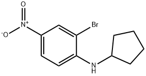 2-BROMO-N-CYCLOPENTYL-4-NITROANILINE Struktur