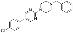 2-(4-BENZYLPIPERAZIN-1-YL)-5-(4-CHLOROPHENYL)PYRIMIDINE Struktur