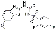 N-{[(6-ETHOXY-1,3-BENZOTHIAZOL-2-YL)AMINO]CARBONYL}-2,4-DIFLUOROBENZENESULFONAMIDE Struktur