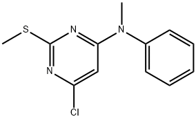 6-CHLORO-N-METHYL-2-(METHYLSULFANYL)-N-PHENYL-4-PYRIMIDINAMINE Struktur