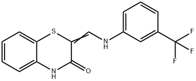 2-((E)-[3-(TRIFLUOROMETHYL)ANILINO]METHYLIDENE)-2H-1,4-BENZOTHIAZIN-3(4H)-ONE Struktur