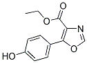 5-(4-HYDROXY-PHENYL)-OXAZOLE-4-CARBOXYLIC ACID ETHYL ESTER Struktur