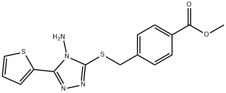 METHYL 4-(([4-AMINO-5-(2-THIENYL)-4H-1,2,4-TRIAZOL-3-YL]SULFANYL)METHYL)BENZENECARBOXYLATE Structure