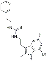 N-[2-(7-BROMO-5-FLUORO-2-METHYL-1H-INDOL-3-YL)ETHYL]-N'-(2-PHENYLETHYL)THIOUREA Struktur