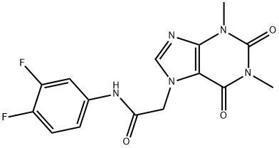 N-(3,4-DIFLUOROPHENYL)-2-(1,3-DIMETHYL-2,6-DIOXO-1,2,3,6-TETRAHYDRO-7H-PURIN-7-YL)ACETAMIDE Struktur