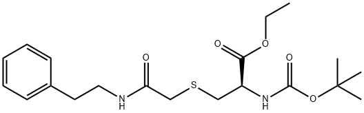 ETHYL 2-[(TERT-BUTOXYCARBONYL)AMINO]-3-([2-OXO-2-(PHENETHYLAMINO)ETHYL]SULFANYL)PROPANOATE Struktur