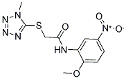 N-(2-METHOXY-5-NITROPHENYL)-2-[(1-METHYL-1H-1,2,3,4-TETRAAZOL-5-YL)SULFANYL]ACETAMIDE Struktur