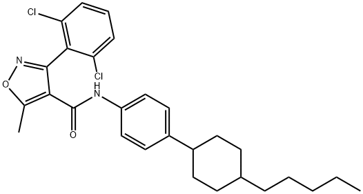 3-(2,6-DICHLOROPHENYL)-5-METHYL-N-[4-(4-PENTYLCYCLOHEXYL)PHENYL]-4-ISOXAZOLECARBOXAMIDE Struktur