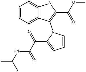 METHYL 3-(2-[2-(ISOPROPYLAMINO)-2-OXOACETYL]-1H-PYRROL-1-YL)-1-BENZOTHIOPHENE-2-CARBOXYLATE Struktur