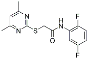 N-(2,5-DIFLUOROPHENYL)-2-[(4,6-DIMETHYL-2-PYRIMIDINYL)SULFANYL]ACETAMIDE Struktur