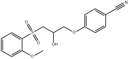 4-(2-HYDROXY-3-[(2-METHOXYPHENYL)SULFONYL]PROPOXY)BENZENECARBONITRILE Struktur