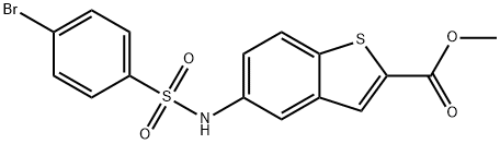 METHYL 5-([(4-BROMOPHENYL)SULFONYL]AMINO)-1-BENZOTHIOPHENE-2-CARBOXYLATE Struktur