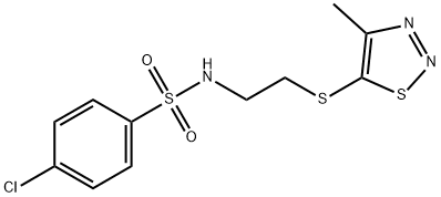 4-CHLORO-N-(2-[(4-METHYL-1,2,3-THIADIAZOL-5-YL)SULFANYL]ETHYL)BENZENESULFONAMIDE Struktur