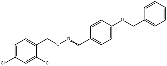 4-(BENZYLOXY)BENZENECARBALDEHYDE O-(2,4-DICHLOROBENZYL)OXIME Struktur