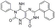 4-IMINO-6-(1-NAPHTHYL)-3-PHENYL-1,3,7-TRIHYDRO-5,7-DIAZAQUINAZOLINE-2,8-DIONE Struktur