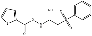 2-(PHENYLSULFONYL)-N'-[(2-THIENYLCARBONYL)OXY]ETHANIMIDAMIDE Struktur