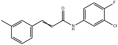 N-(3-CHLORO-4-FLUOROPHENYL)-3-(3-METHYLPHENYL)ACRYLAMIDE Struktur