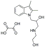 1-(2,3-DIMETHYL-INDOL-1-YL)-3-(2-HYDROXY-ETHYLAMINO)-PROPAN-2-OL OXALATE Struktur