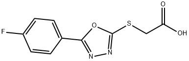 [5-(4-FLUORO-PHENYL)-[1,3,4]OXADIAZOL-2-YLSULFANYL]-ACETIC ACID Struktur