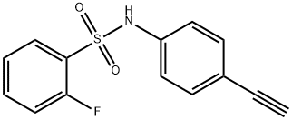 N-(4-ETHYNYLPHENYL)-2-FLUOROBENZENESULFONAMIDE Struktur