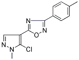 5-(5-CHLORO-1-METHYL-1H-PYRAZOL-4-YL)-3-(4-METHYLPHENYL)-1,2,4-OXADIAZOLE Struktur